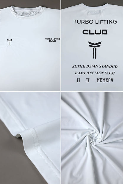 Turbo Champion Mentality Statement Dry-Fit Tee In White