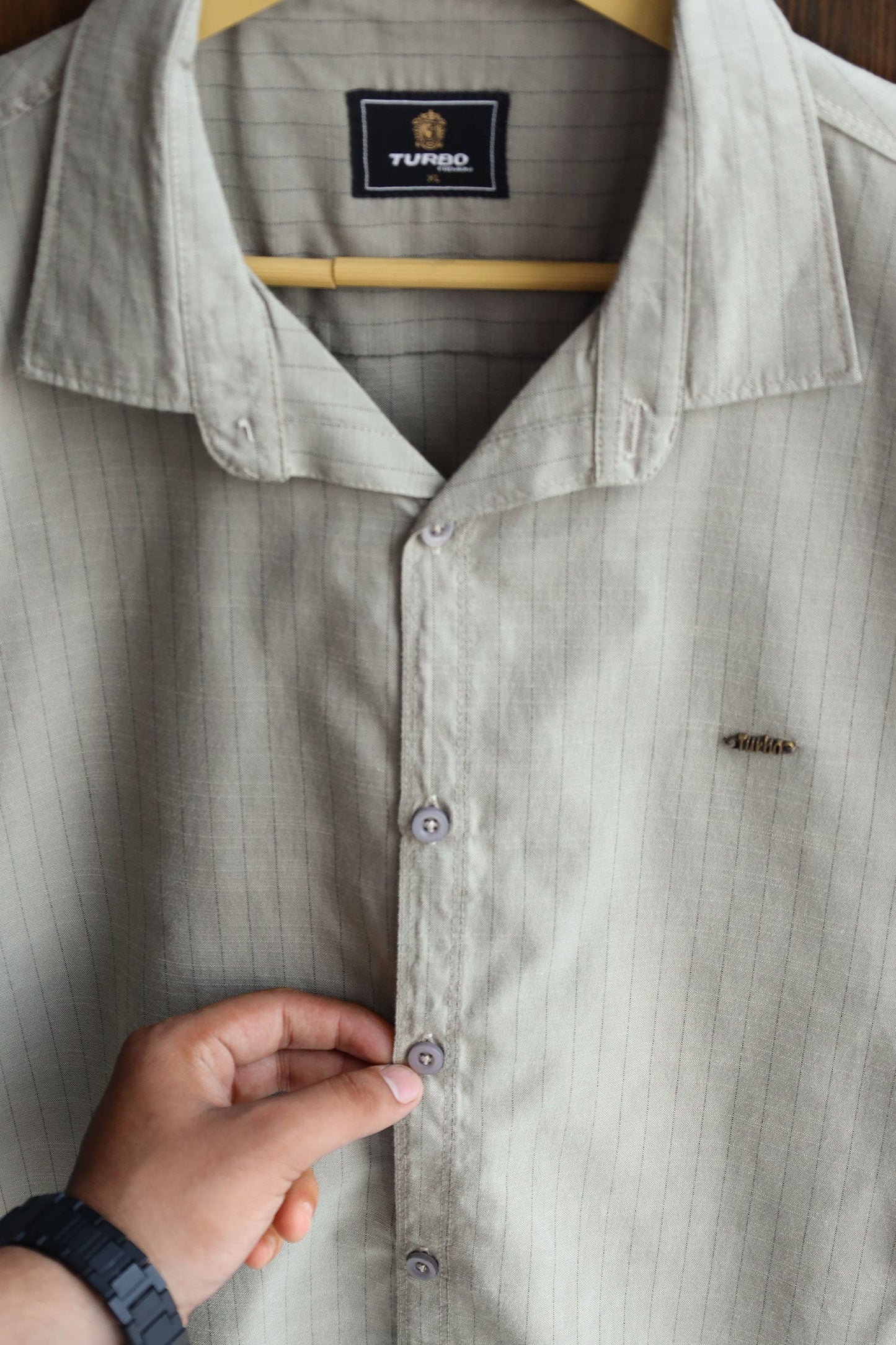 Turbo Creamline Striped Comfort Casual Shirt