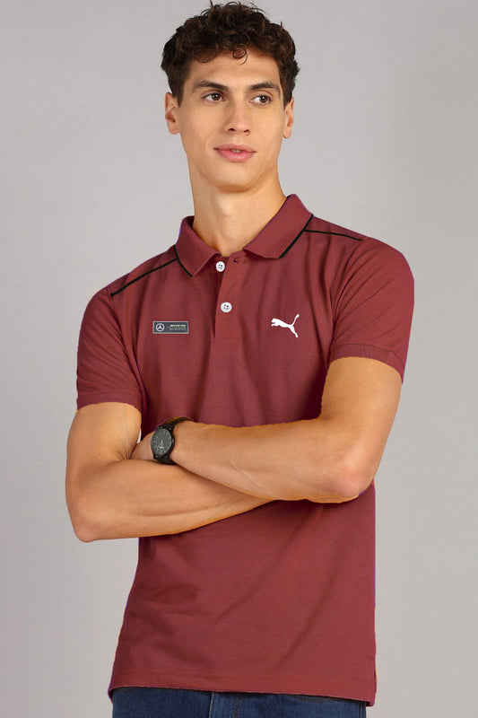 Pma AMG Benz Edition Premium Men's Polo Shirt In Plum