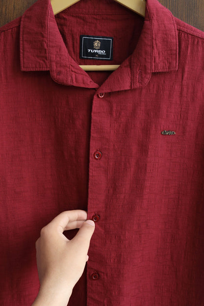 Turbo Textured Relaxed Fit Casual Shirt