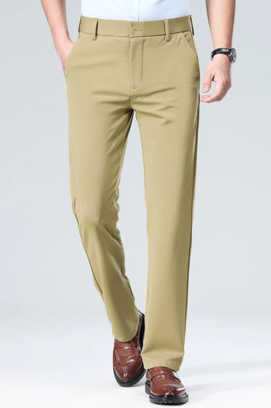 Turbo Axis Intelli-Drape Refined Fit Twil Cotton Pent In Moss Green
