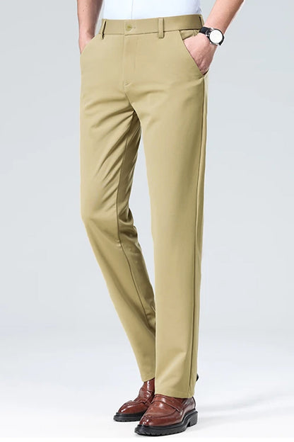 Turbo Axis Intelli-Drape Refined Fit Twil Cotton Pent In Moss Green