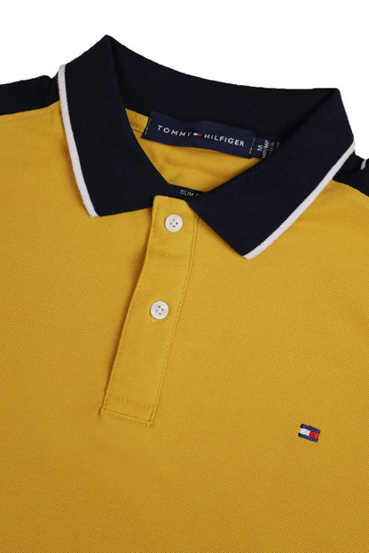 Tomy Hilfiger Signature Elite Men’s Polo Shirt In Mustard