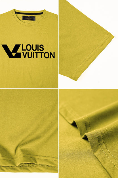 LV Maze Logo Statement Graphic Crew Neck Tee