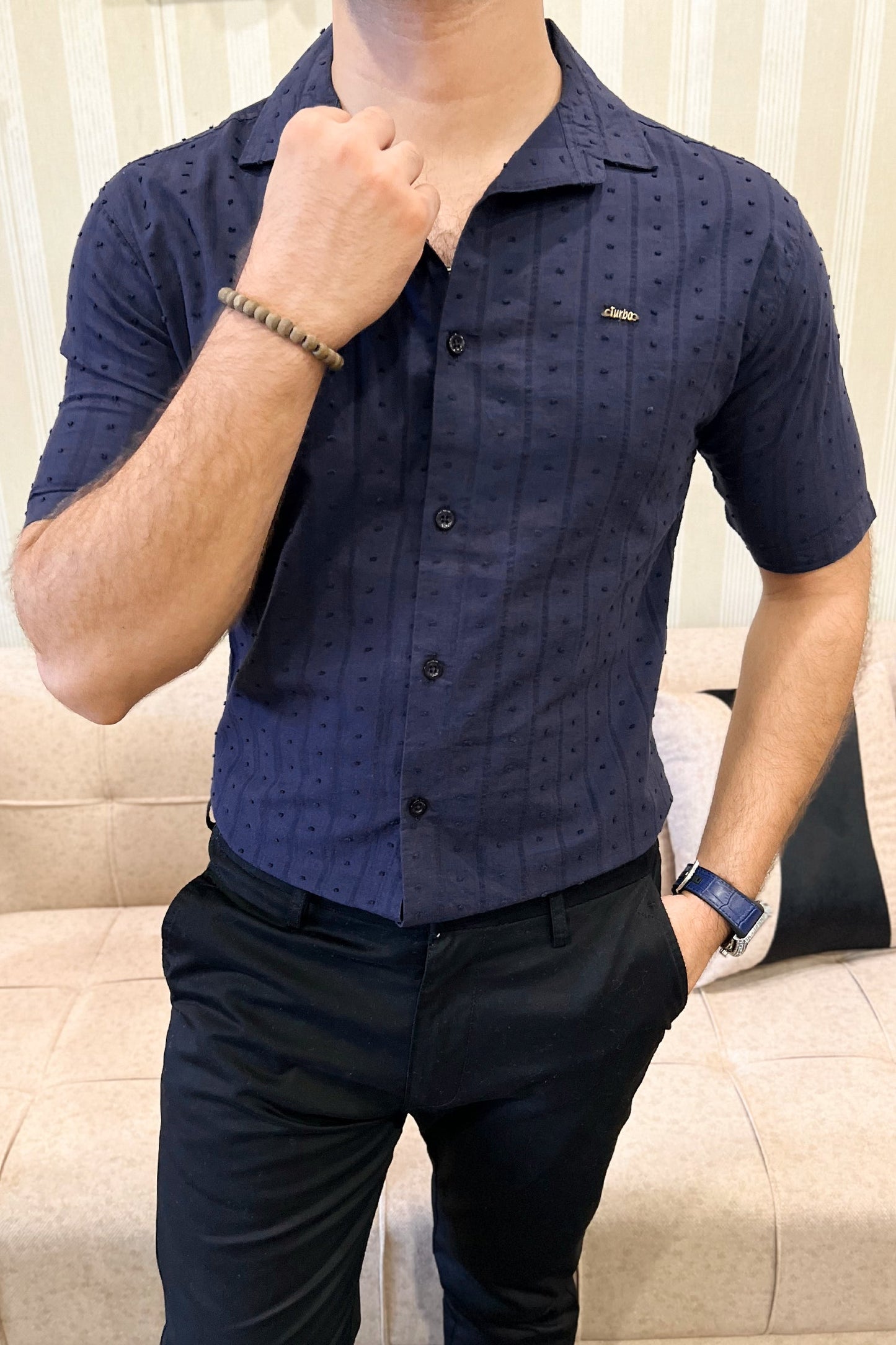 Turbo Puff Clasic Thread Casual Shirt