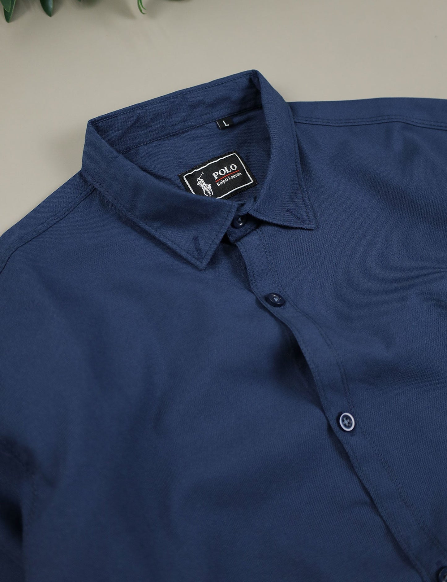 Polo Rph Lren Custom SlimFit Casual Shirt In Navy Blue