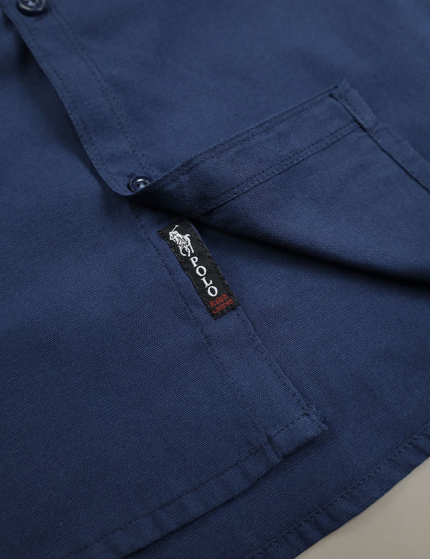 Polo Rph Lren Custom SlimFit Casual Shirt In Navy Blue