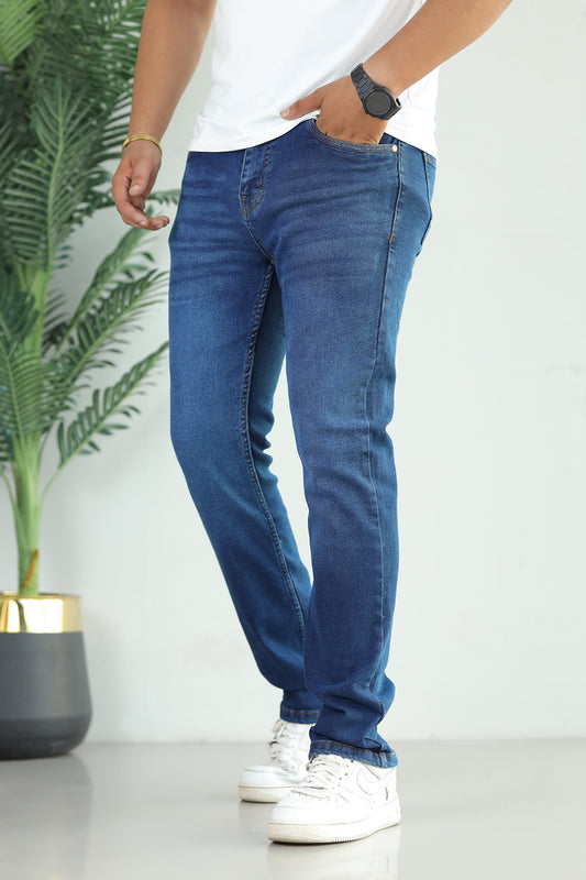 Turbo Kinetic-Move Tech Slim Fit Jeans In Navy Blue