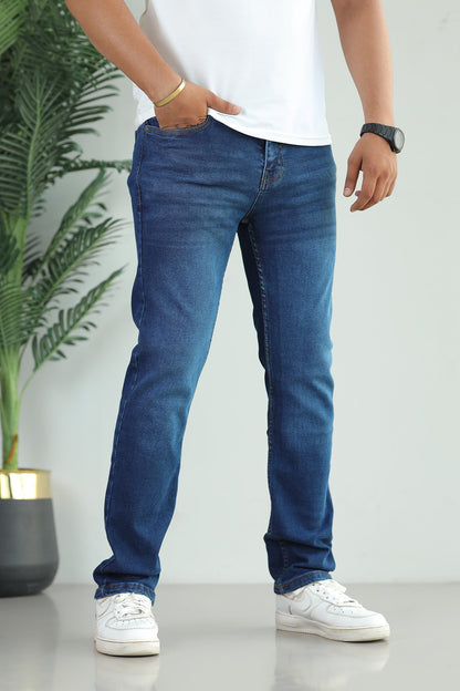 Turbo Kinetic-Move Tech Slim Fit Jeans In Navy Blue