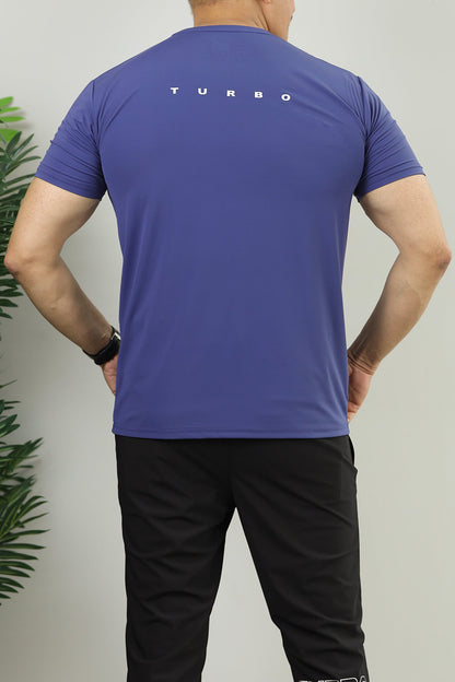 Turbo Multi-Sport Versatile Performance Dry-Fit Tee In Navy Blue