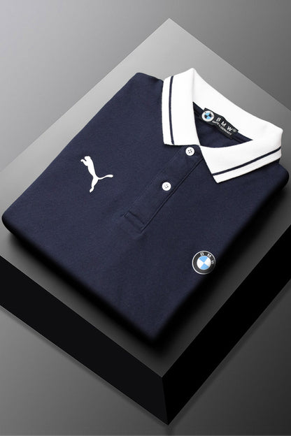Pma BMW M Motorsports Edition Men's Polo Shirt In Navy Blue