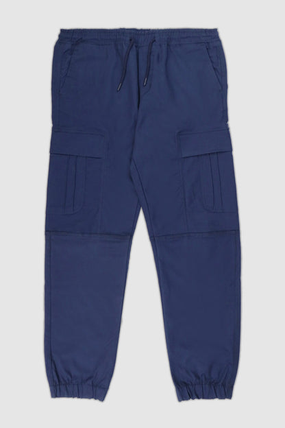 Turbo's Essential Baggy Fit Cargo Trouser In Navy Blue