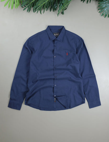 Polo Rph Lren Custom SlimFit Casual Shirt In Navy Blue