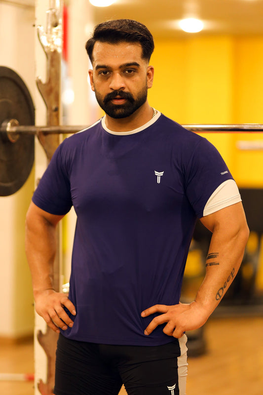 Turbo T-Storm Performance Climalite Dry-Fit Tee In Navy Blue