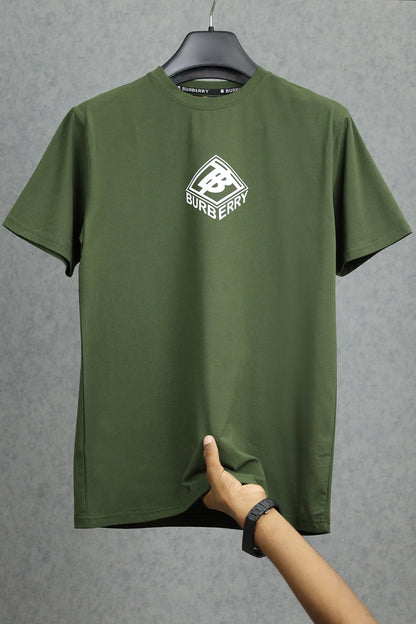 Brbrry Classic Monogram & Logo Tape Crew Neck Tee