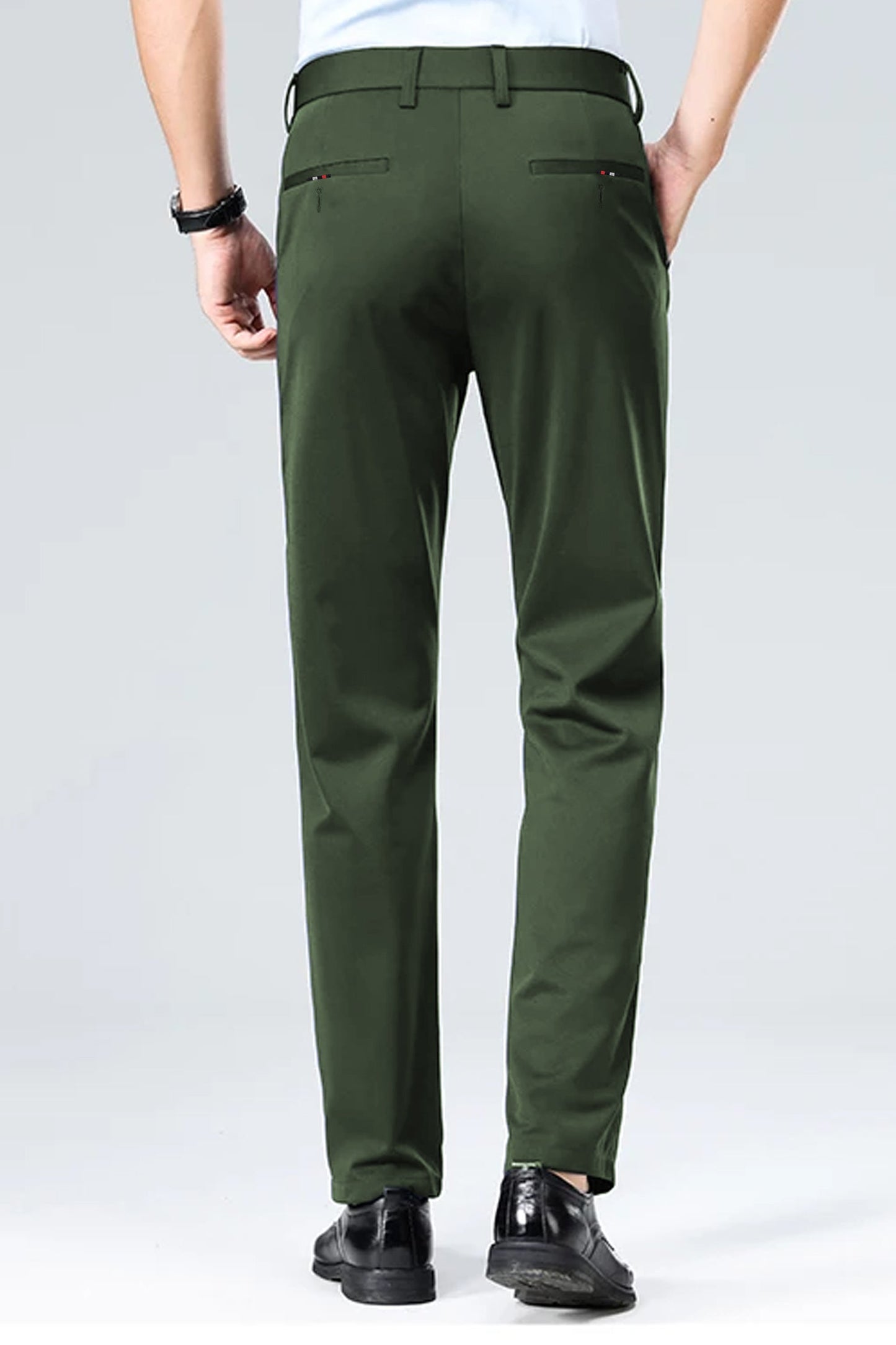 Turbo Axis Intelli-Drape Refined Fit Twil Cotton Pent In Olive Green