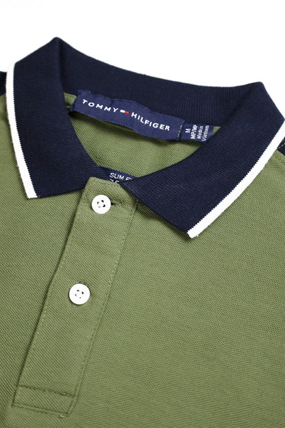 Tomy Hilfiger Signature Elite Men’s Polo Shirt In Olive