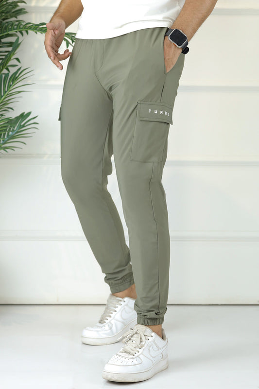 Turbo's Essential Workout Running Men's Dryfit Trouser In Olive
