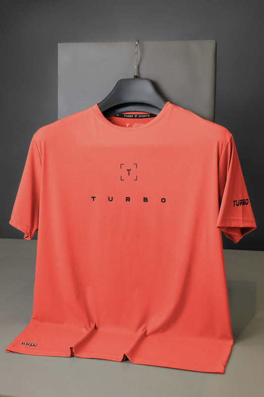Turbo Scan Energy Breathable Mesh Dry-Fit Tee In Orange