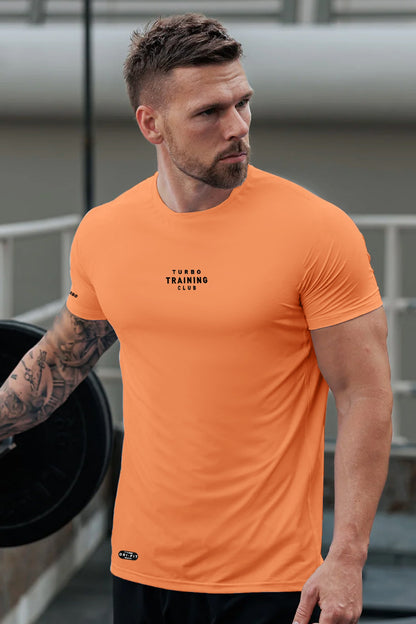 Turbo Training Club Climacool Mesh Dry-Fit Tee In Orange