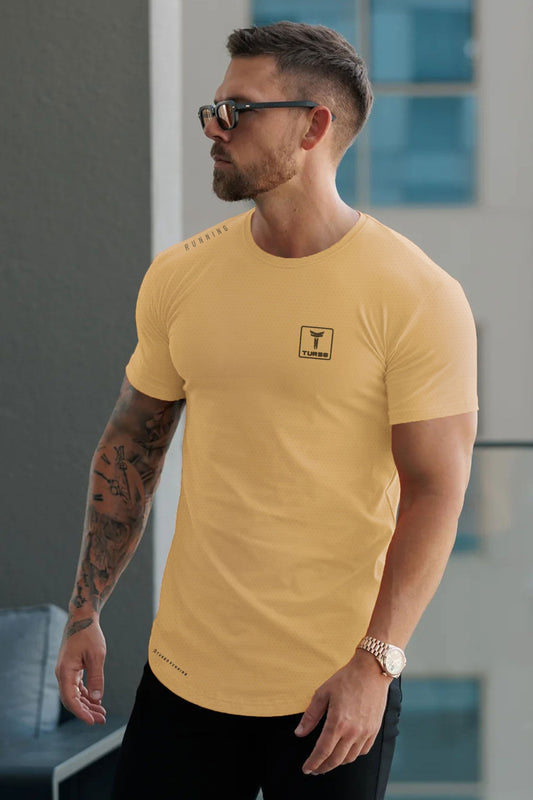 Turbo 'Aero-Flow' Perforated Running Dry-Fit Tee In Peach