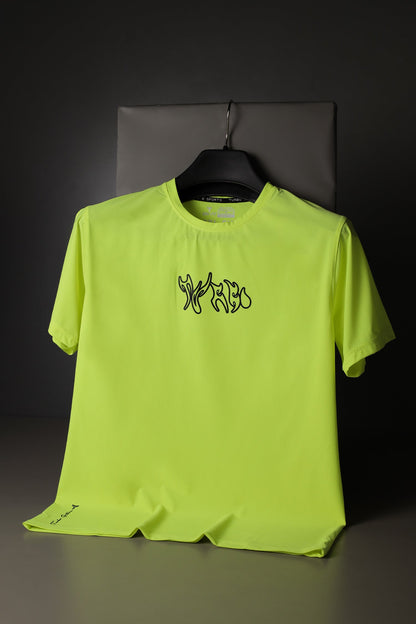 Turbo 'Action-Ready' Graphic Mesh Dry-Fit Tee In Parrot Green