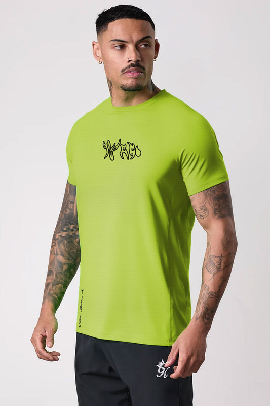 Turbo 'Action-Ready' Graphic Mesh Dry-Fit Tee In Parrot Green