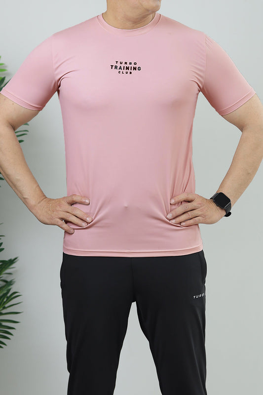 Turbo Training Club Climacool Mesh Dry-Fit Tee In Pastel Pink