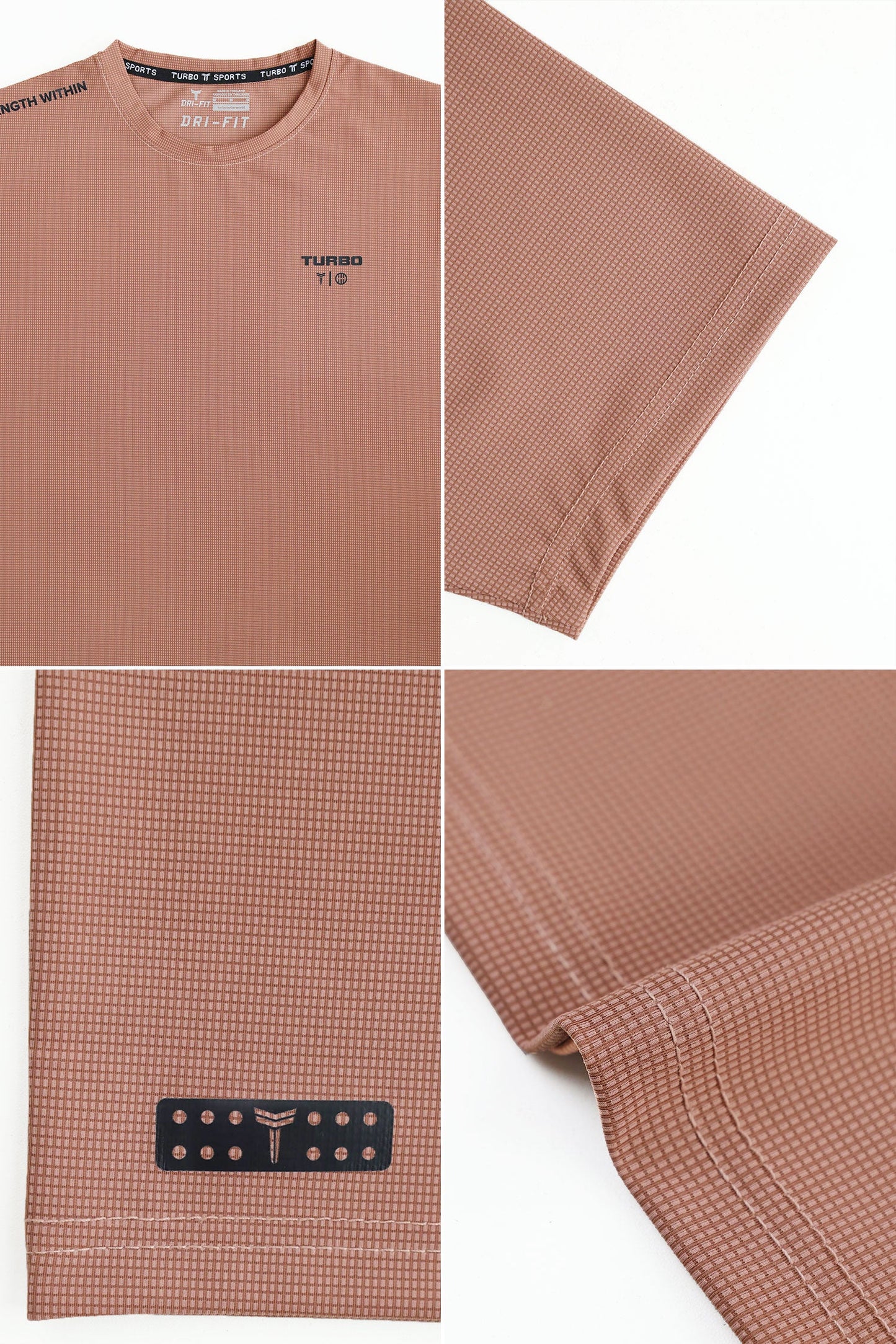 Turbo 'Strength Within' Performance Dry-Fit Tee In Pastel Pink