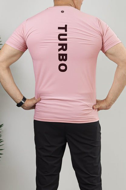 Turbo Training Club Climacool Mesh Dry-Fit Tee In Pastel Pink