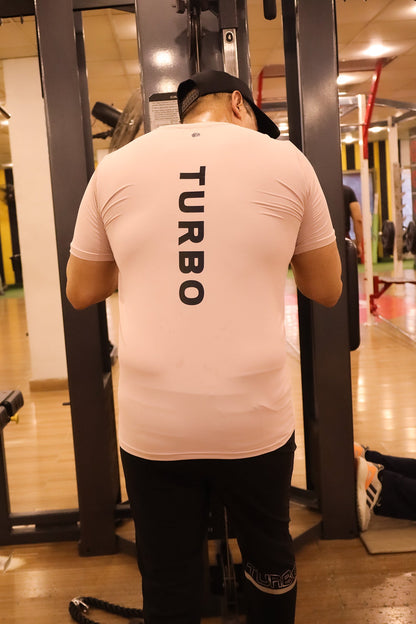 Turbo Training Club Climacool Mesh Dry-Fit Tee In Pastel Pink