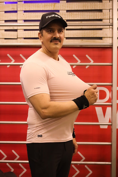 Turbo Training Club Climacool Mesh Dry-Fit Tee In Pastel Pink
