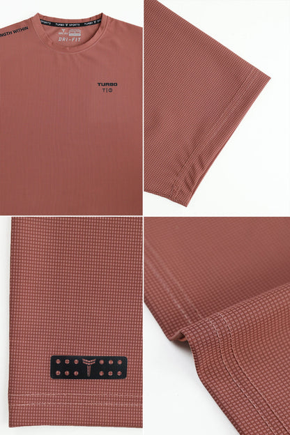 Turbo 'Strength Within' Performance Dry-Fit Tee In Red Brick