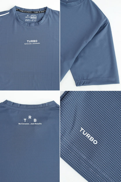 Turbo 'No Excuses' Grid-Tech Performance Dry-Fit Tee