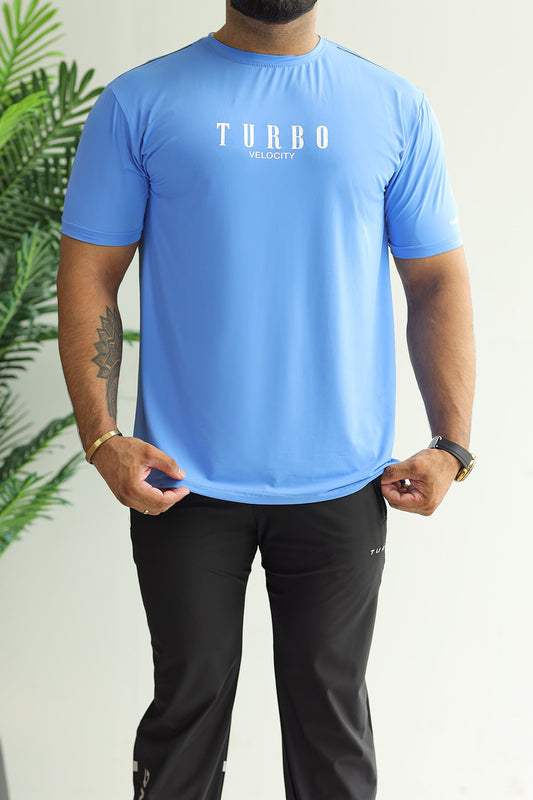 Turbo High Intensity Training & Running Dry-Fit Tee In Royal Blue