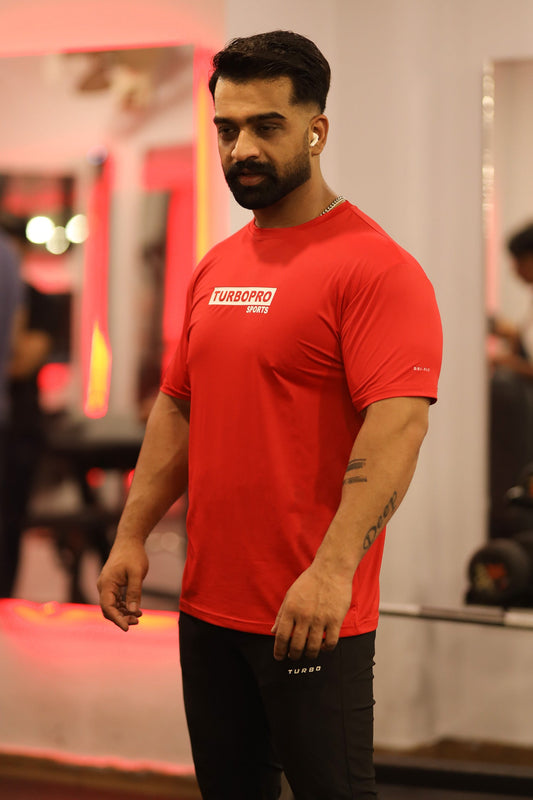 Turbo Pro Sports Climalite Mesh Dry-Fit Tee In Red