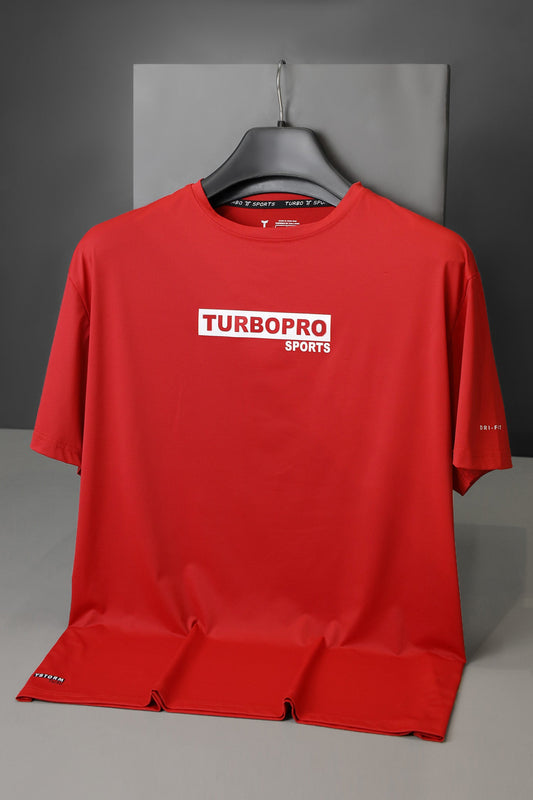 Turbo Pro Sports Climalite Mesh Dry-Fit Tee In Red