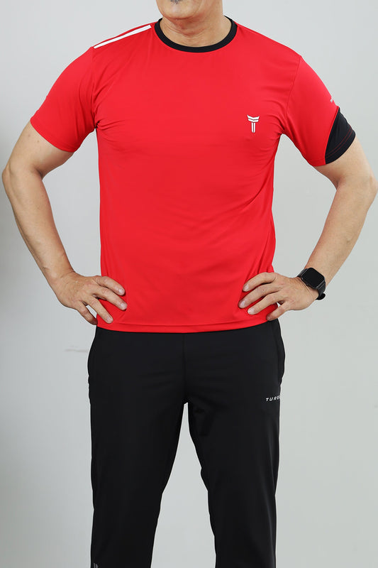 Turbo T-Storm Performance Climalite Dry-Fit Tee In Red