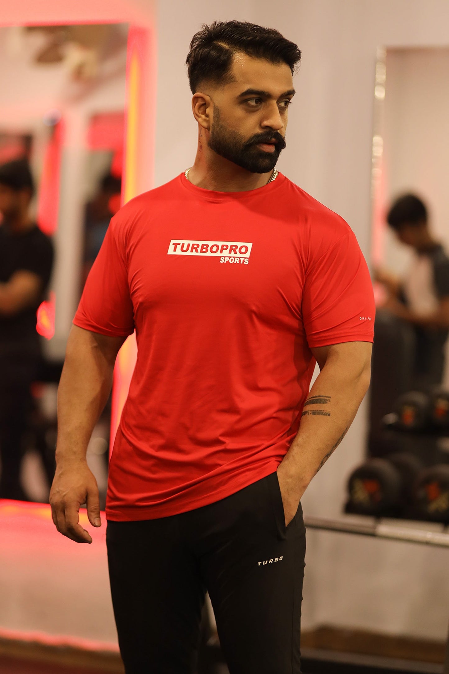 Turbo Pro Sports Climalite Mesh Dry-Fit Tee In Red