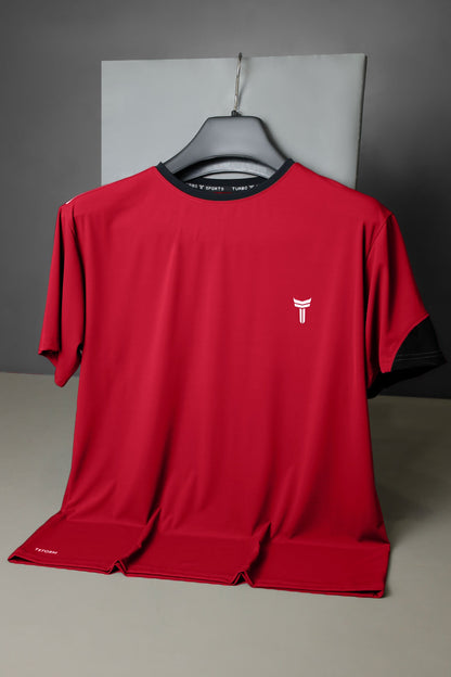 Turbo T-Storm Performance Climalite Dry-Fit Tee In Red