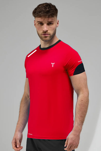 Turbo T-Storm Performance Climalite Dry-Fit Tee In Red
