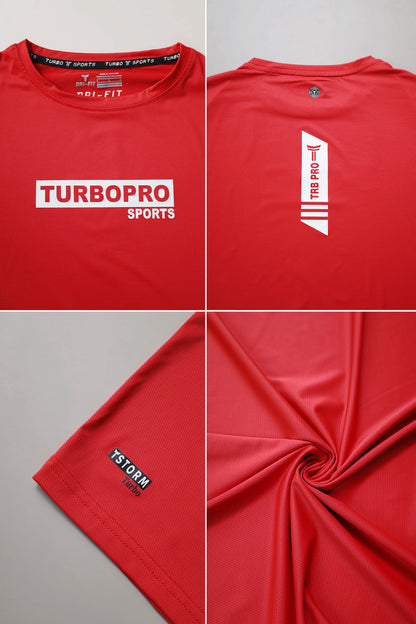 Turbo Pro Sports Climalite Mesh Dry-Fit Tee In Red