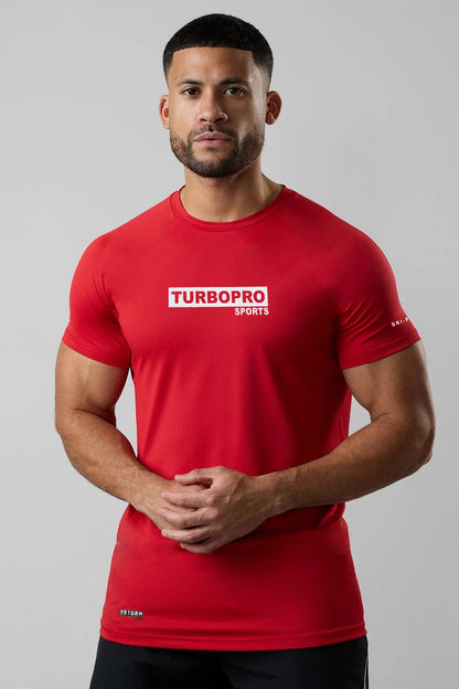 Turbo Pro Sports Climalite Mesh Dry-Fit Tee In Red