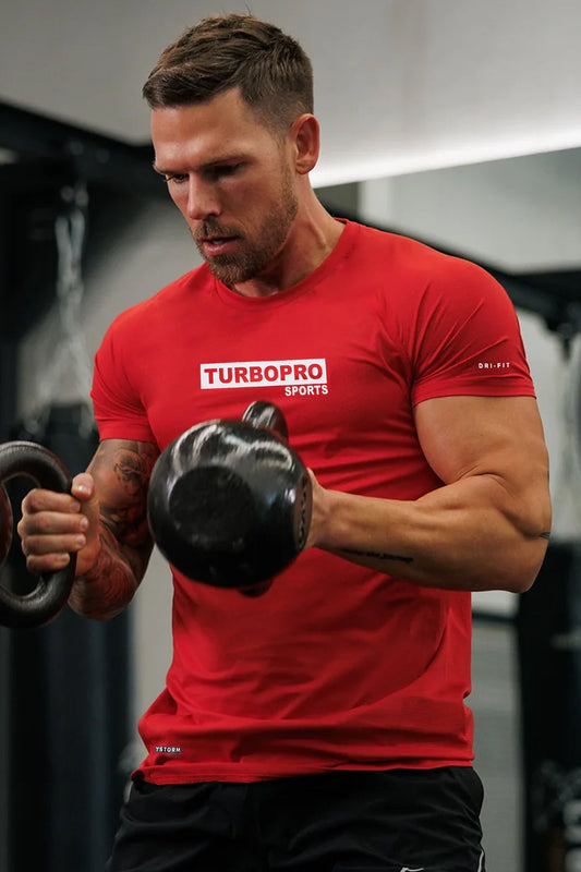 Turbo Pro Sports Climalite Mesh Dry-Fit Tee In Red