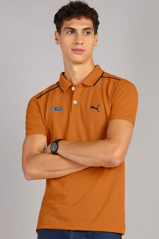Pma AMG Benz Edition Premium Men's Polo Shirt In Neon Orange