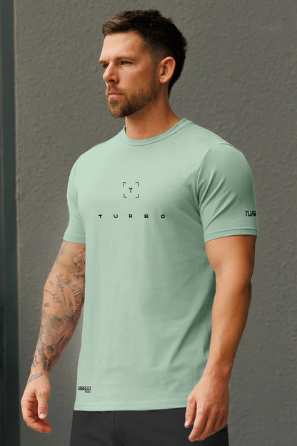 Turbo Scan Energy Breathable Mesh Dry-Fit Tee In Sea Foam
