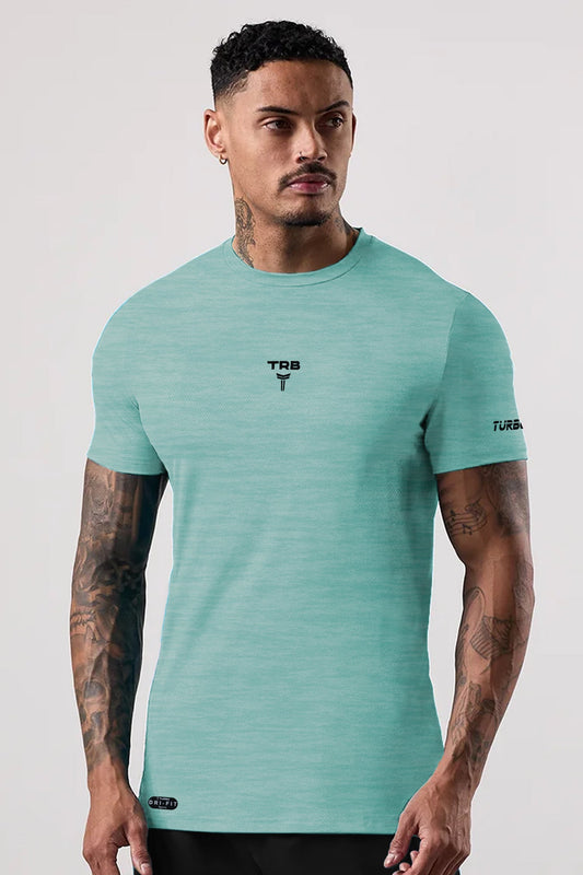 Turbo Run Club Airflow Cool Dry-Fit Tee In Cyan