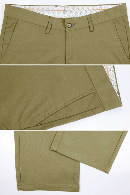 Turbo Axis Intelli-Drape Refined Fit Twil Cotton Pent In Sage Green
