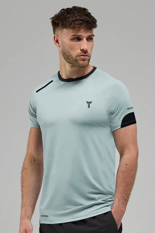Turbo T-Storm Performance Climalite Dry-Fit Tee In Stone Grey