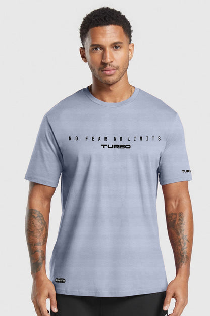 Turbo Motivational Quote ClimaCool Dry-Fit Tee In Sky Blue